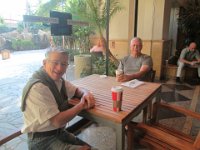 IMG 2980  David Dodson & Walter Knox enjoying coffee at Starbucks at the Hilton Hawaiian Village